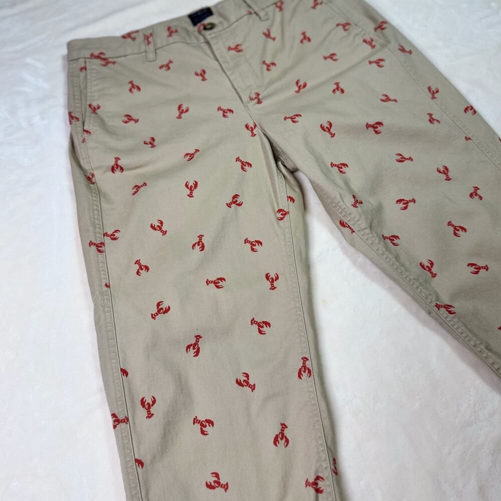 J Crew Lobster Print Pants Women's 8 Nautical Euro Summer Fisherman Nantucket - Picture 12 of 16